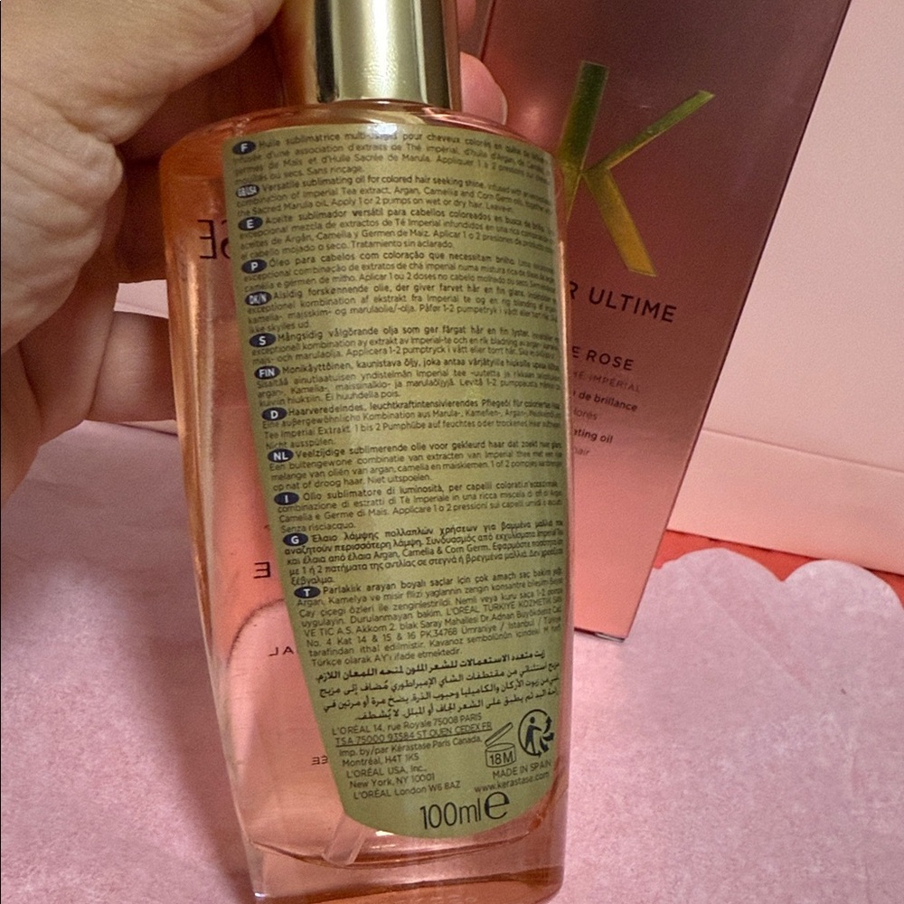 2 X Kérastase Elixir Ultime Rose Hair Oil EUROPEAN VERSION READ DESCRIPTION! - Picture 8 of 8